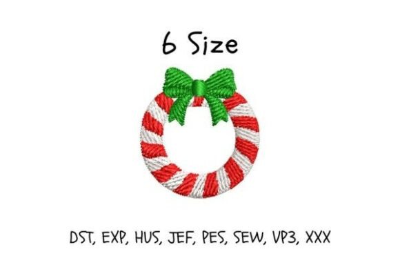 Candy Cane Wreath Embroidery Design Review