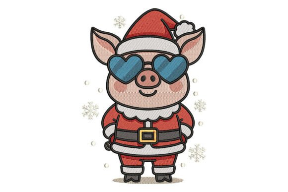 Cute Santa Pig Embroidery Review for Holiday Apparel