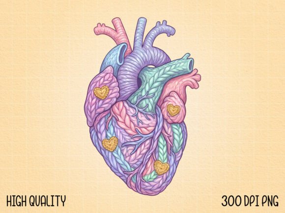 Faux Embroidery Anatomical Heart Review