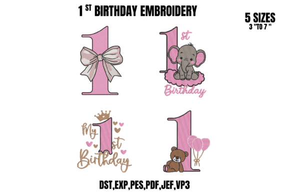 Review: 1st Birthday Girl Embroidery Bundle for Custom Gifts