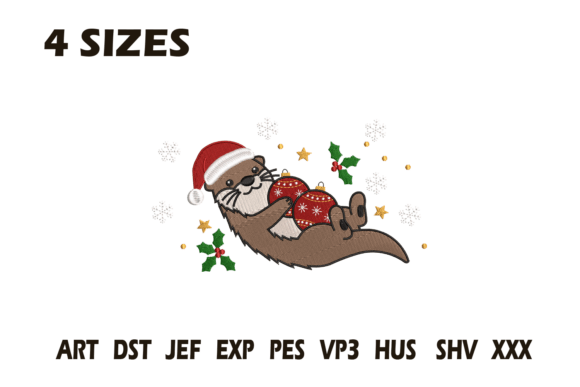 Review: Christmas Otter Embroidery Design for Boutique Apparel