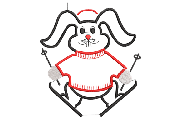 Review: Cute Skating Bunny Embroidery Design