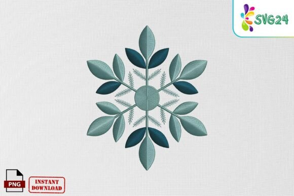Review: Winter Leaf Snowflake Embroidery PNG