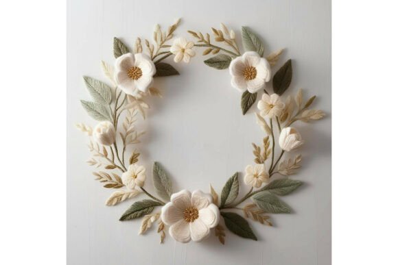 Reviewing Background Floral Embroidery Wreath for Boutique Apparel