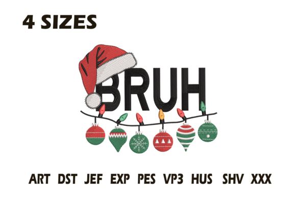 Reviewing Bruh Christmas Embroidery Design for Etsy Shops