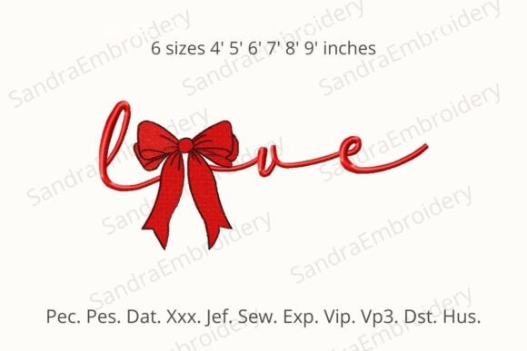 Reviewing Love Bow Embroidery Design for Holiday Sales