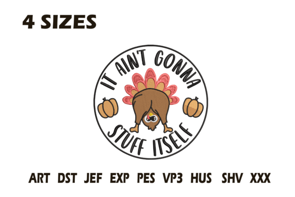 Reviewing the Funny Turkey Stuff Itself Embroidery Design
