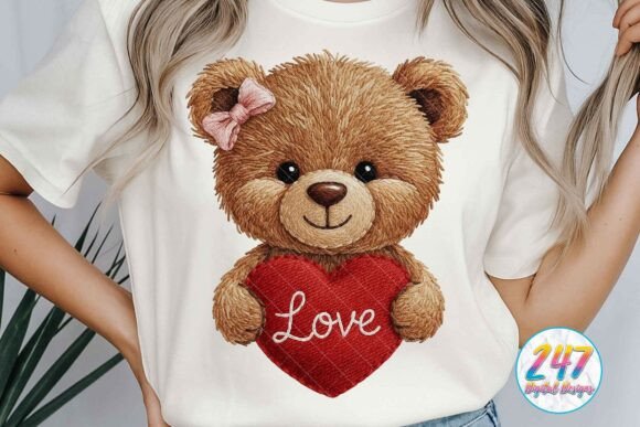 Reviewing the Valentine Teddy Bear Faux Embroidery PNG